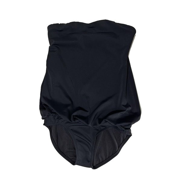 Norma Kamali Strapless Blouson Babydoll Mio One Piece Bathing Suit Small - Picture 4 of 7